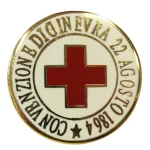 Spilla metallica Croce Rossa