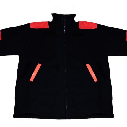 Maglia blu e rosso fluo