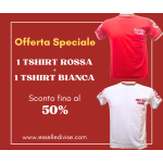 Kit 2 TShirt Croce Rossa Italiana Bianca e Rossa